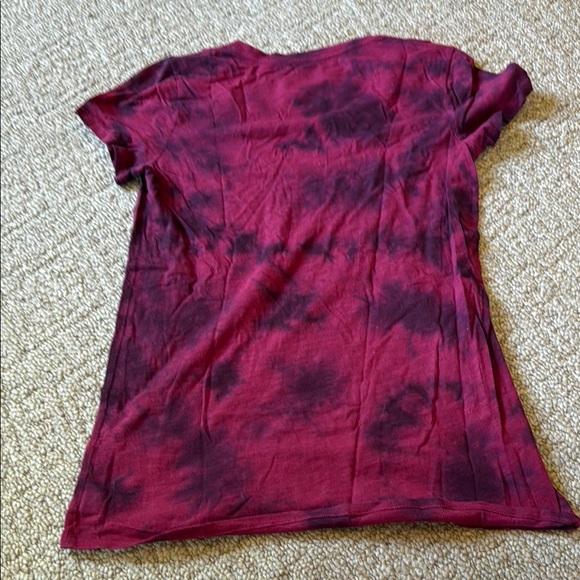 Pink Women's Tie-Dye V-Neck Top - Picture 3 of 3